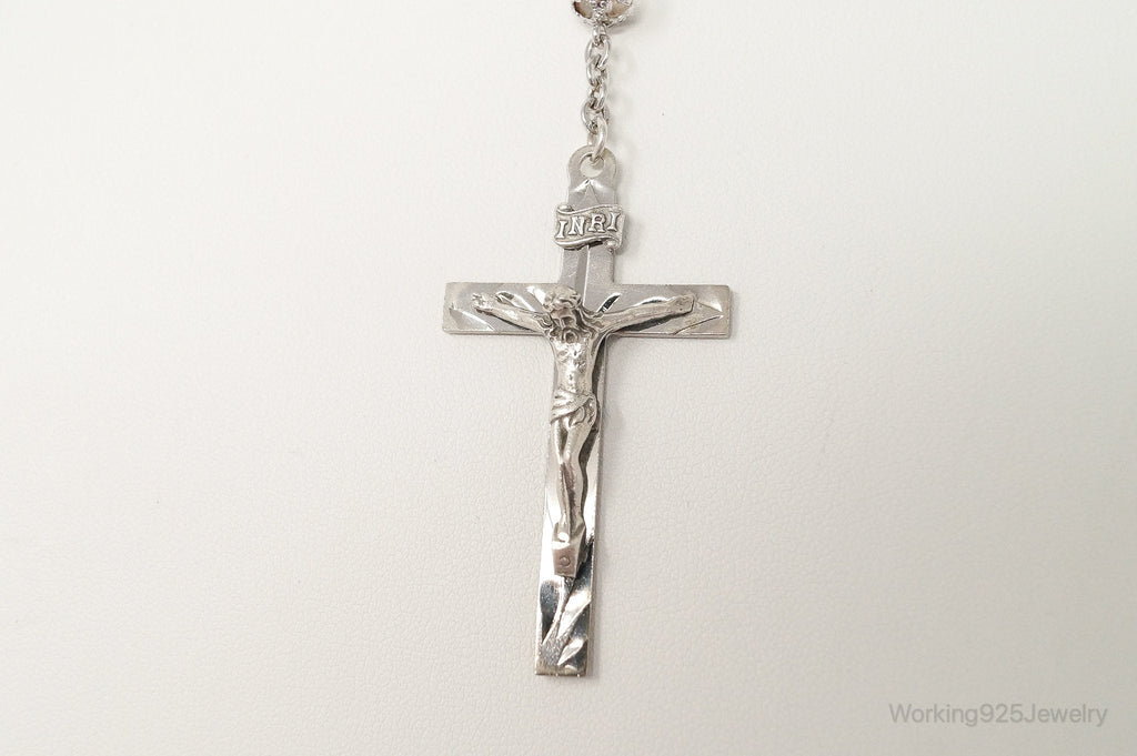 Vintage Crystal Rosary Necklace