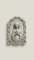 Cast Stone Marian Garden Plaque