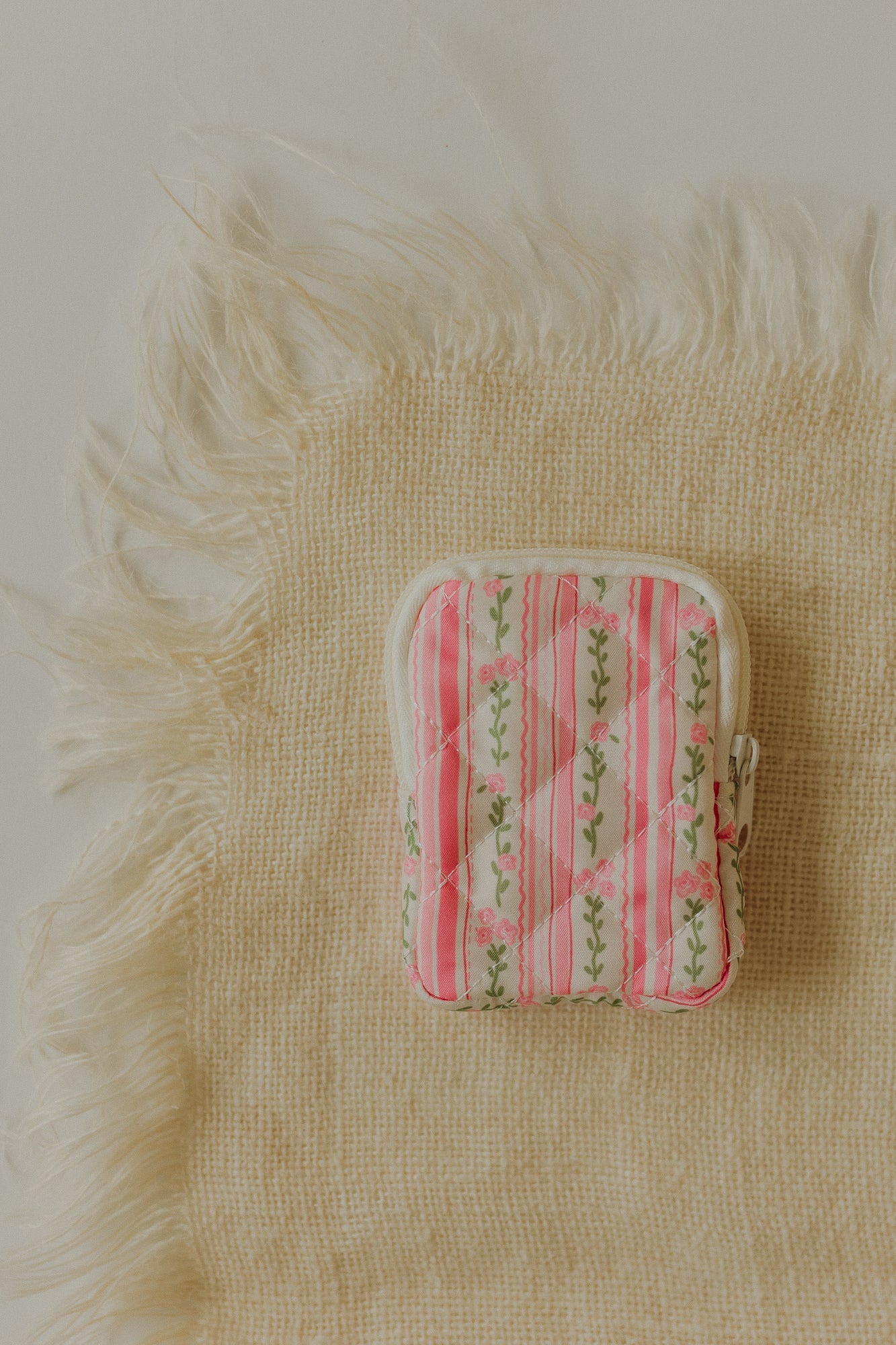 Pink Floral Rosary Pouch
