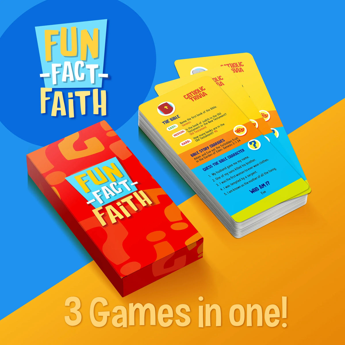 Fun Fact Faith: Three Catholic Games in One