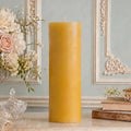 4x11 Inch Yellow Beeswax Pillar Candle