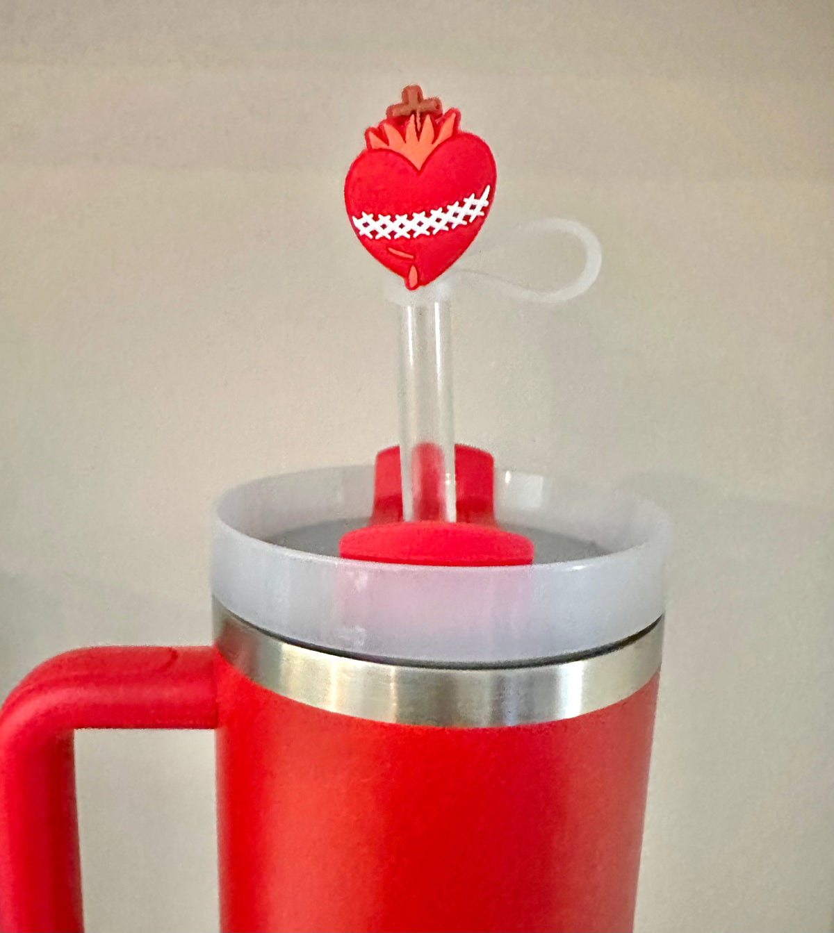 Holy Hearts Straw Toppers
