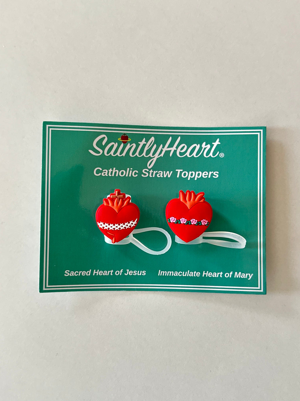 Holy Hearts Straw Toppers