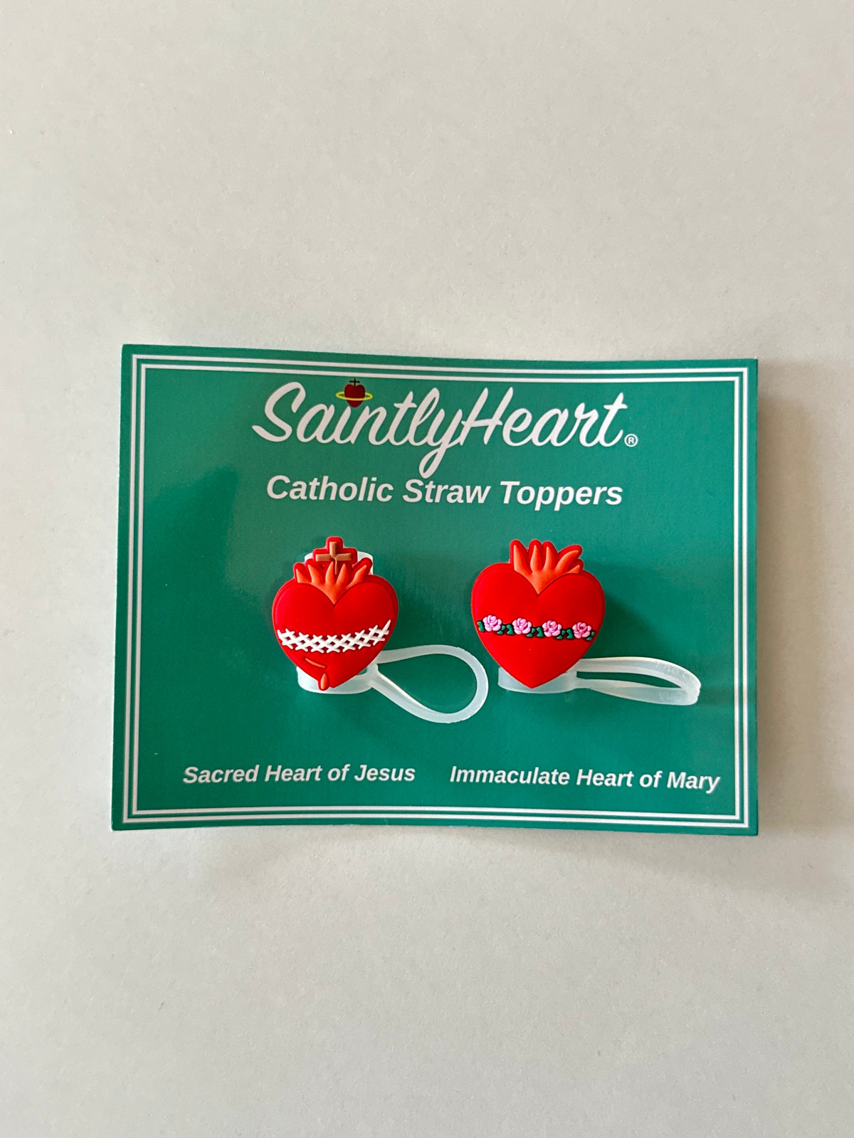 Holy Hearts Straw Toppers