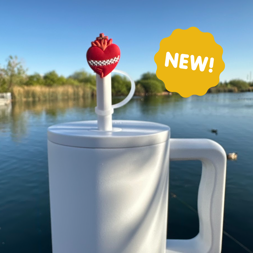 Holy Hearts Straw Toppers