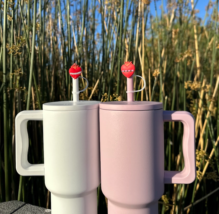Holy Hearts Straw Toppers