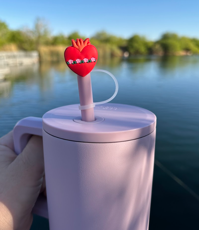 Holy Hearts Straw Toppers