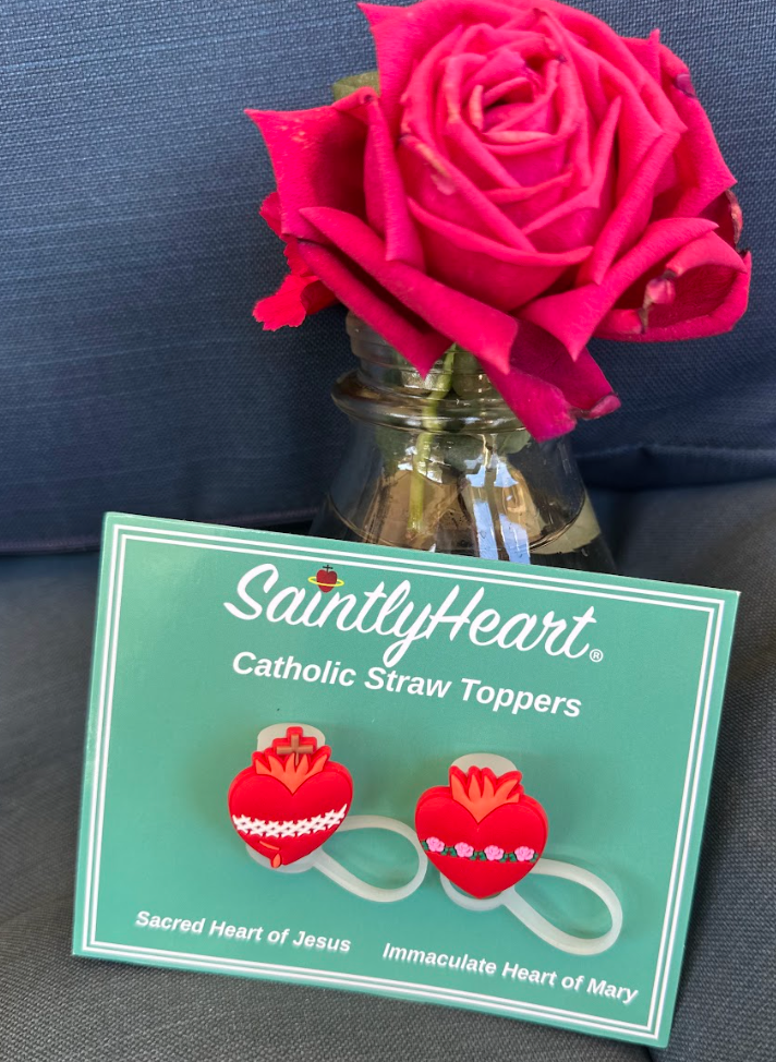 Holy Hearts Straw Toppers