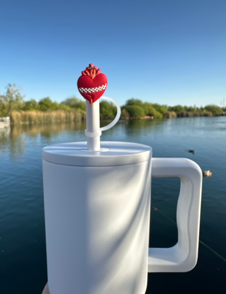 Holy Hearts Straw Toppers