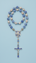 Handcrafted Glass Marian Rosary