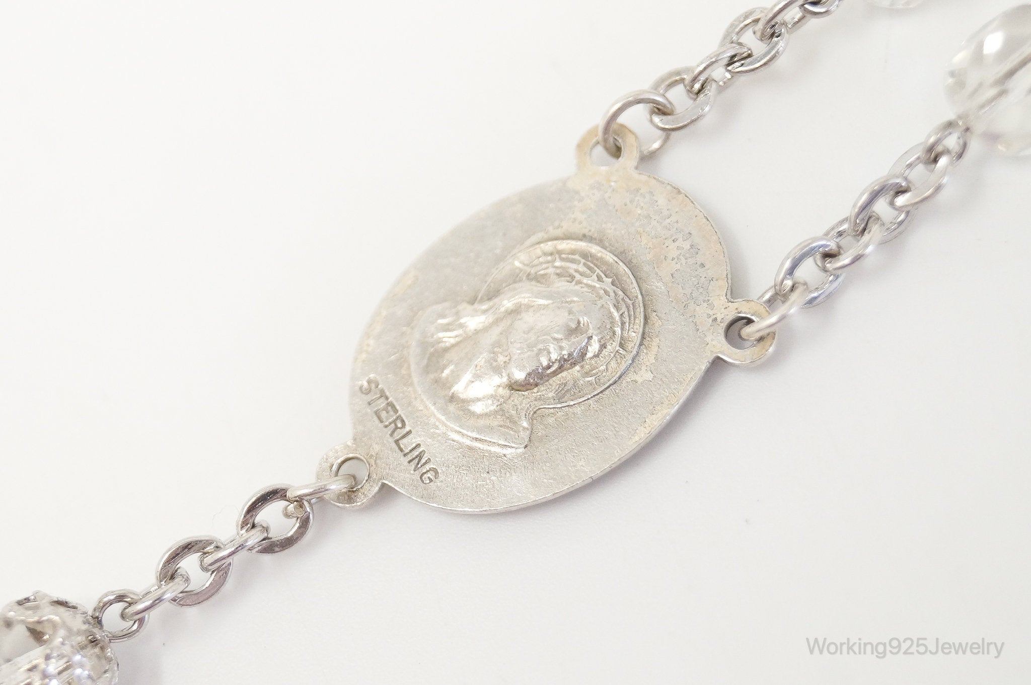 Vintage Crystal Rosary Necklace