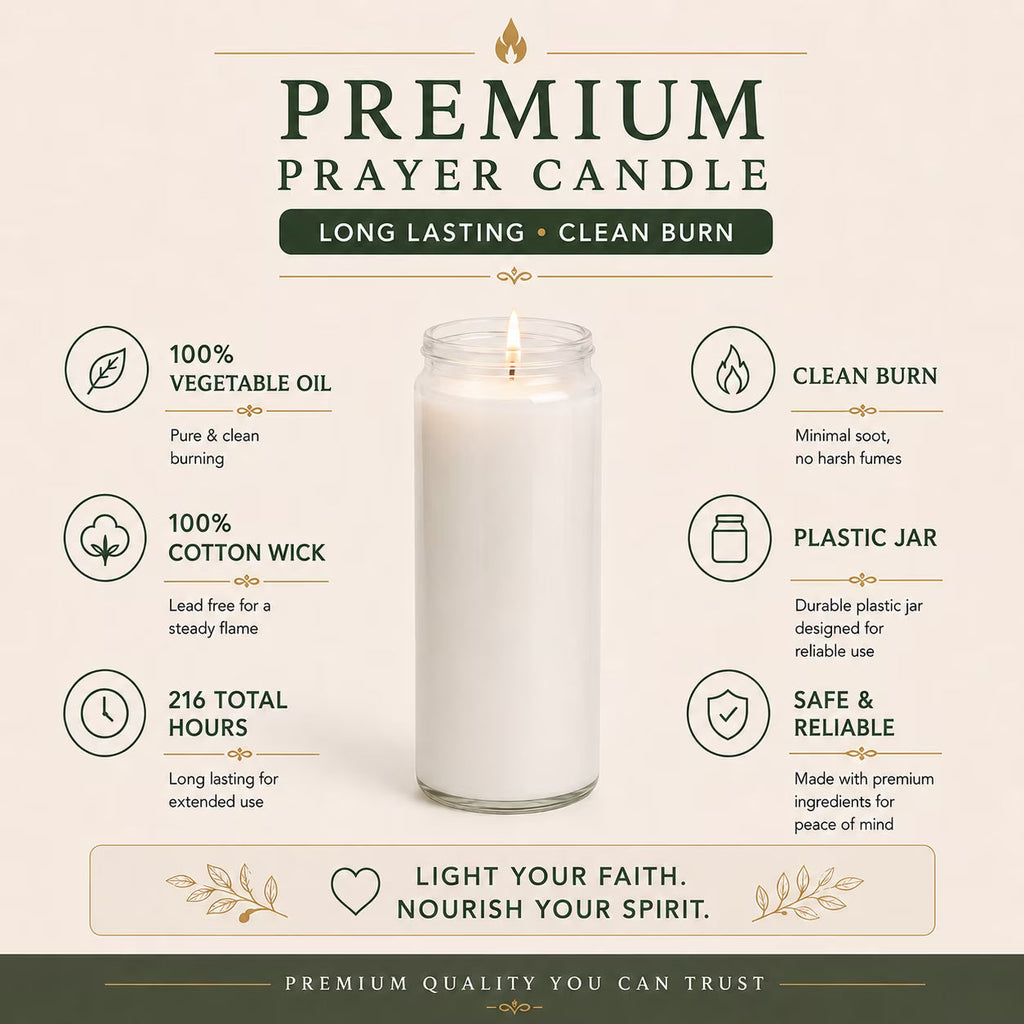 White Emergency, Prayer Candle in Plastic Cup - 9 Day - 10 Pack