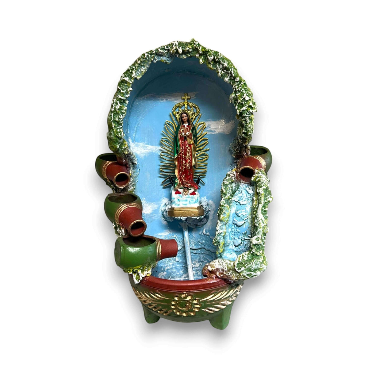 Mexican Painted Garden Fountain