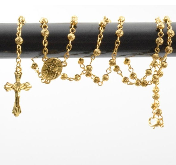 Rose Bead Pocket Rosary