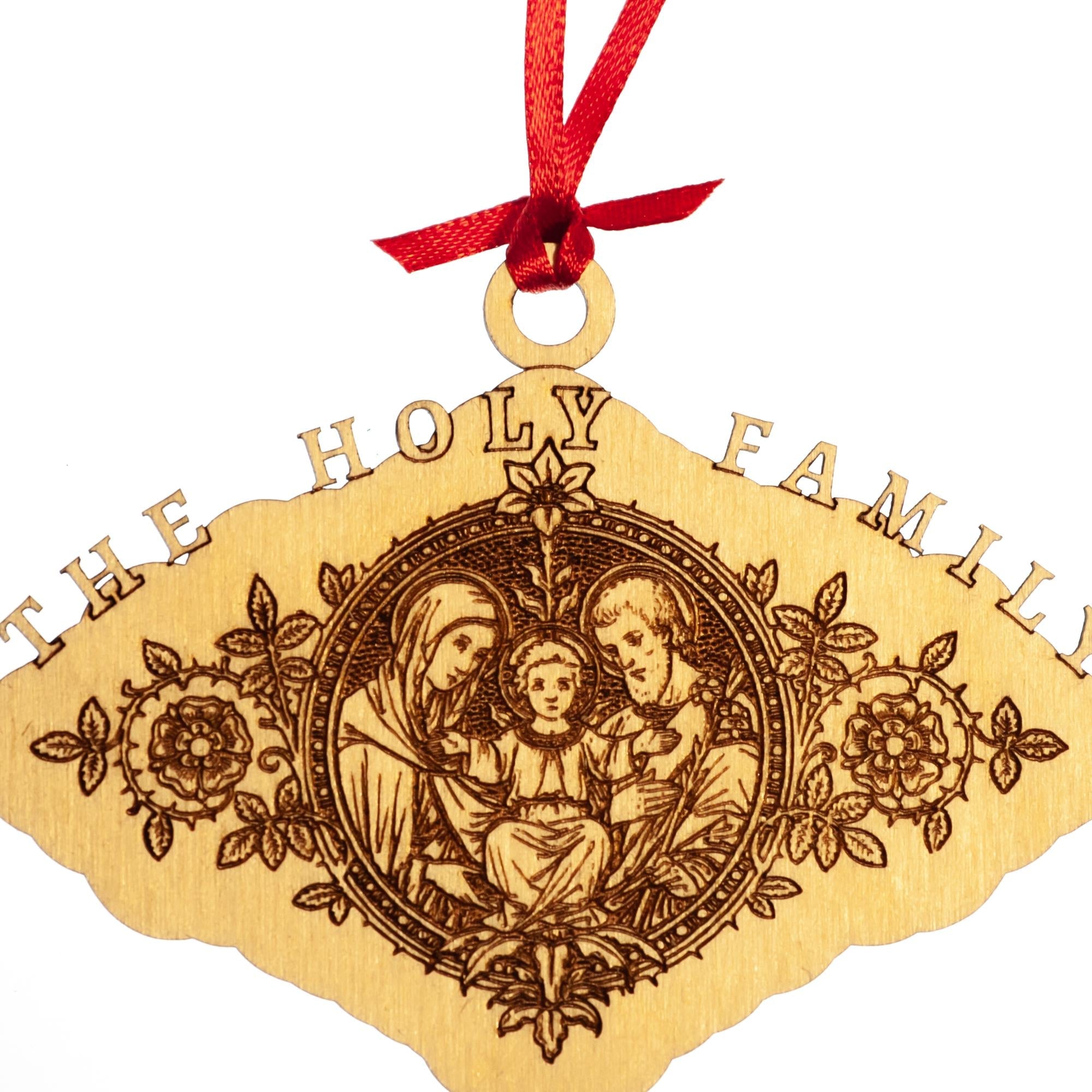 Holy Family Wood Ornament