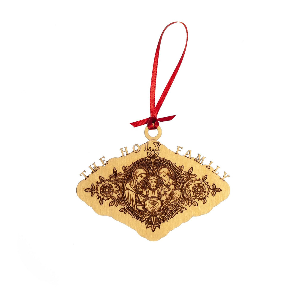 Holy Family Wood Ornament