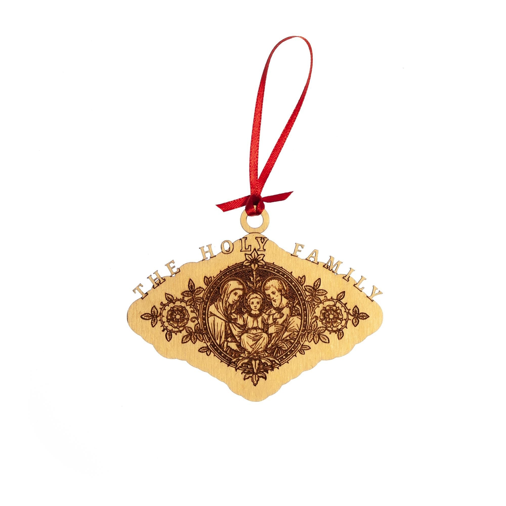 Holy Family Wood Ornament