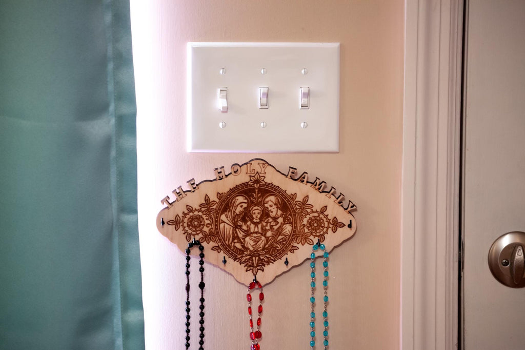 Holy Family Rosary Hanger