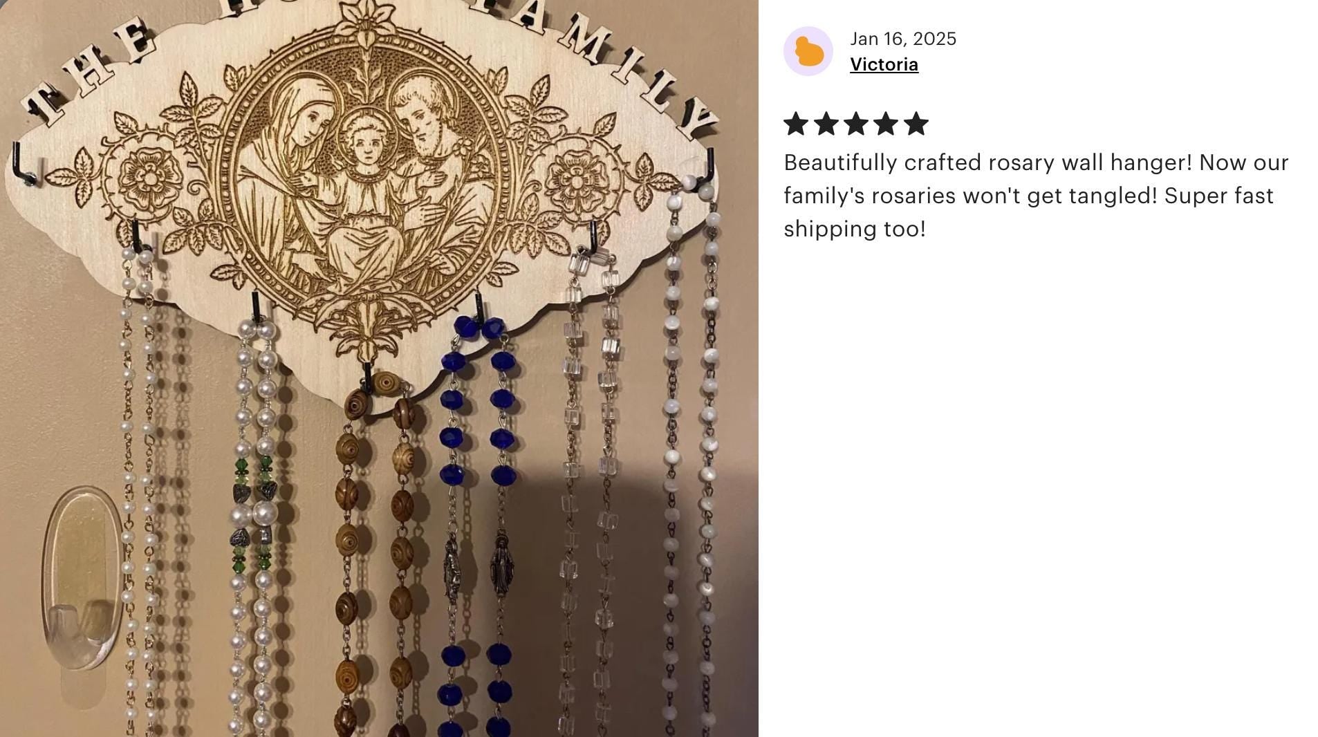 Holy Family Rosary Hanger