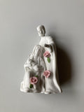 Vintage Holy Family Statue with Roses