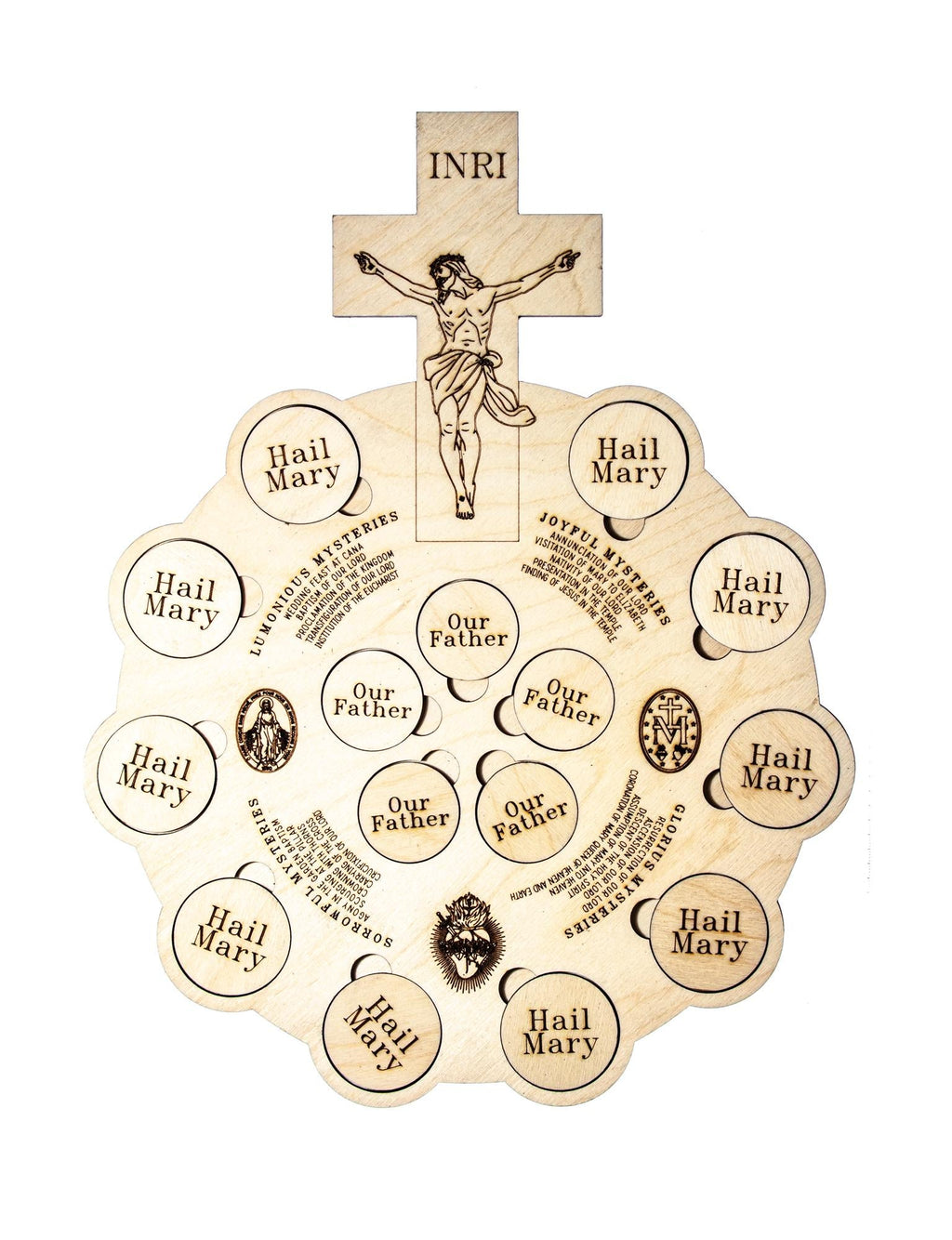Wooden Rosary Prayer Board