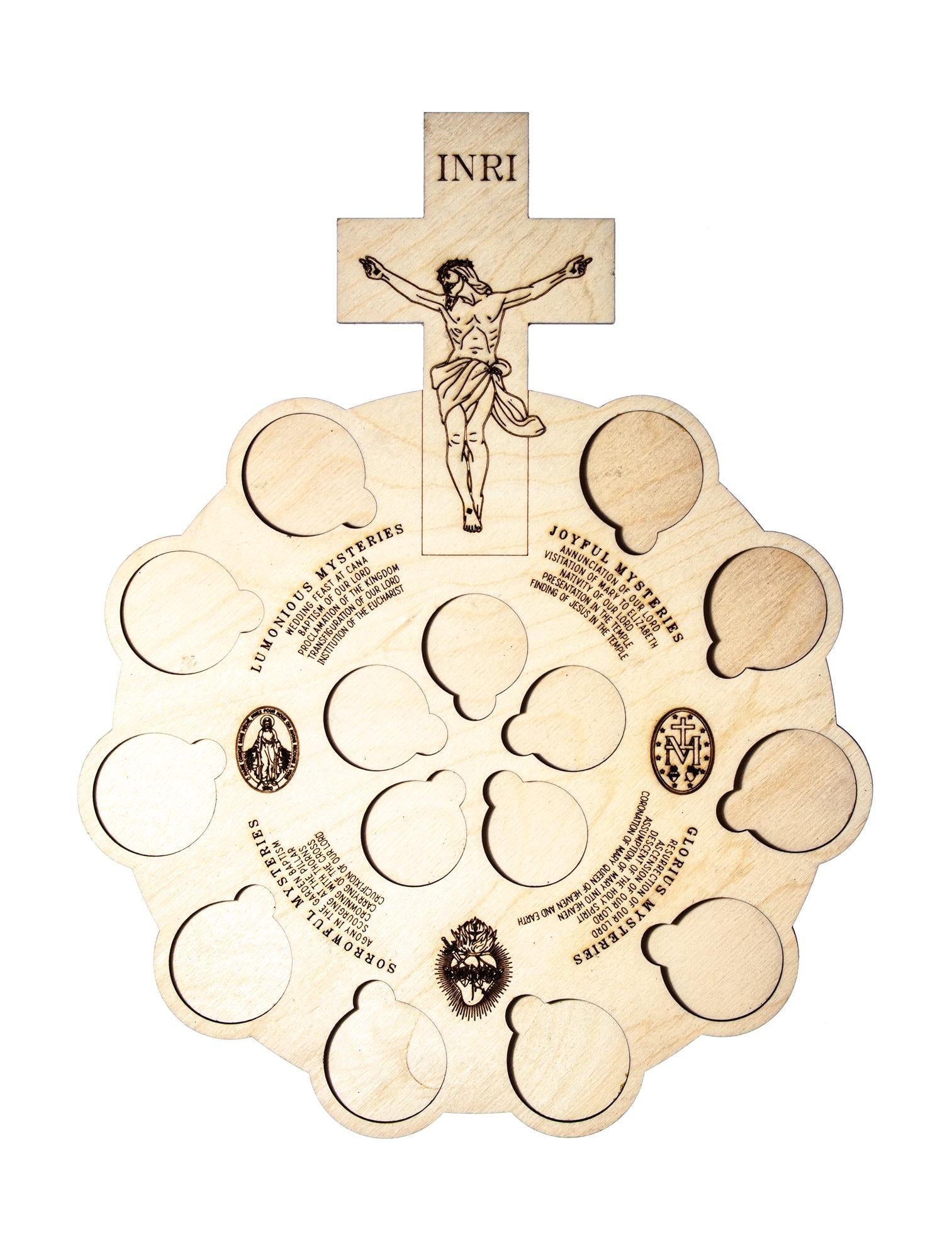 Wooden Rosary Prayer Board
