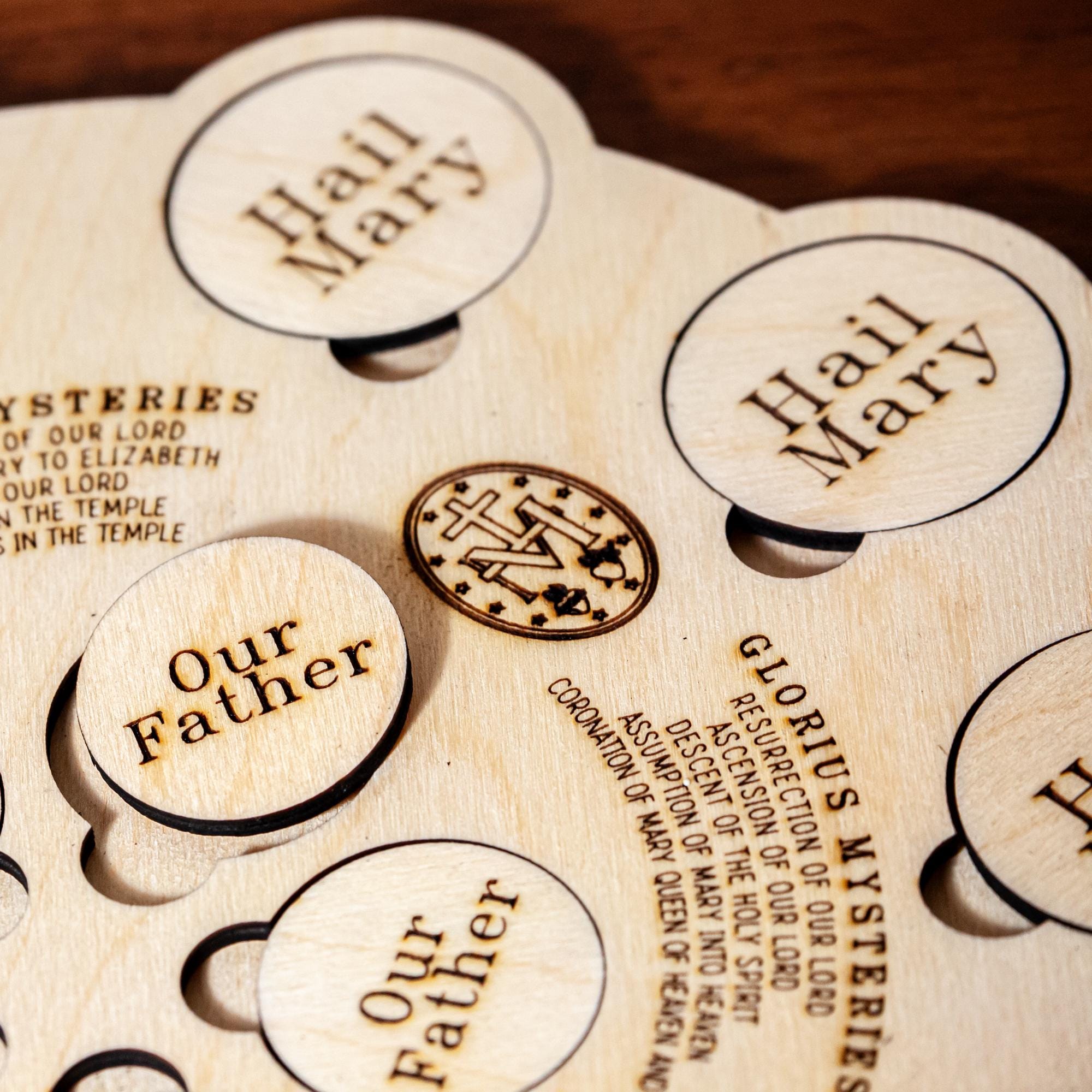 Wooden Rosary Prayer Board