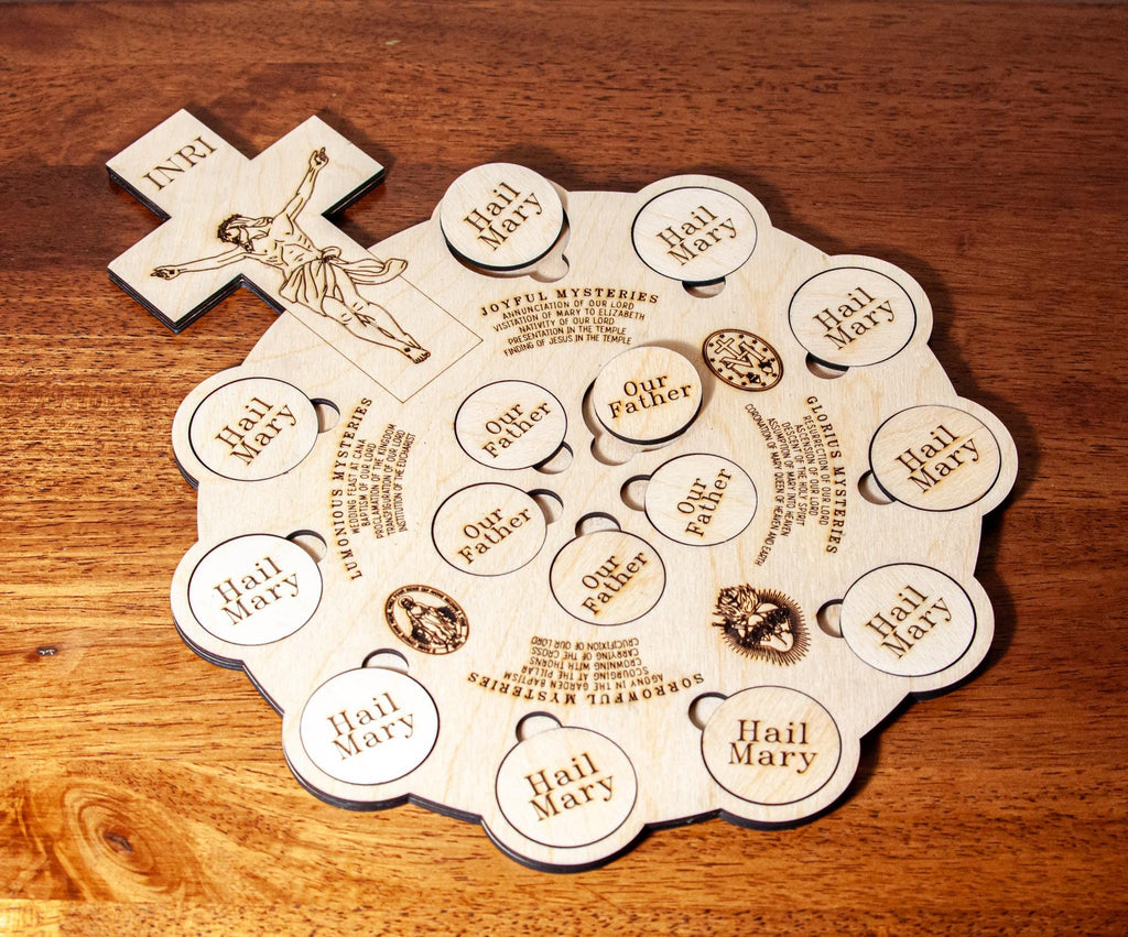 Wooden Rosary Prayer Board