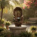 Mexican Painted Garden Fountain