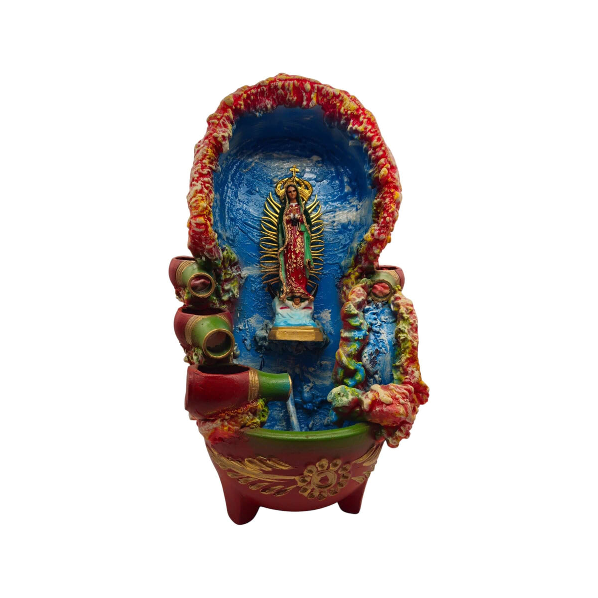 Mexican Painted Garden Fountain