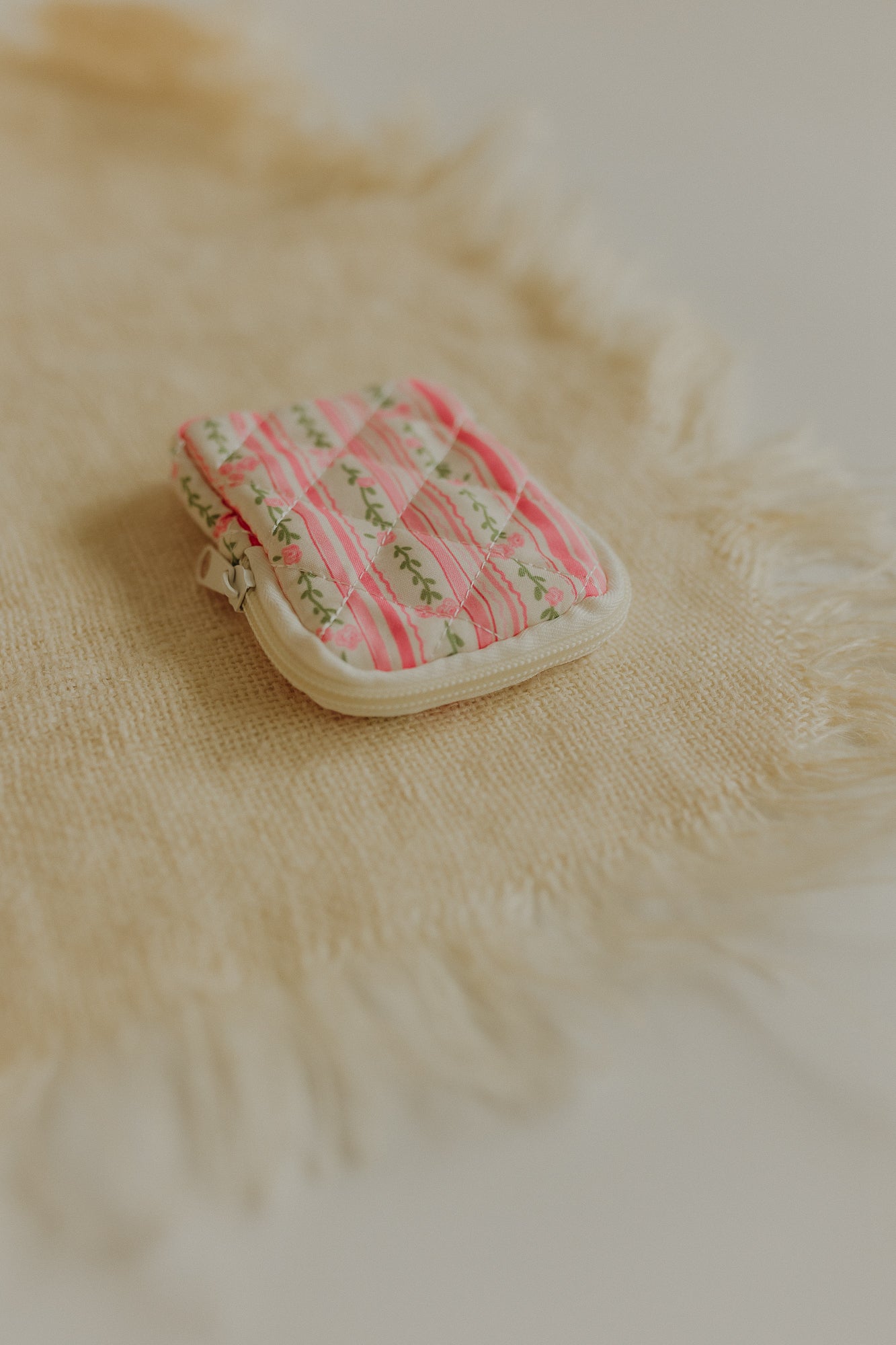 Pink Floral Rosary Pouch