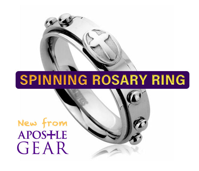 Spinning Rosary Ring - Stainless Steel