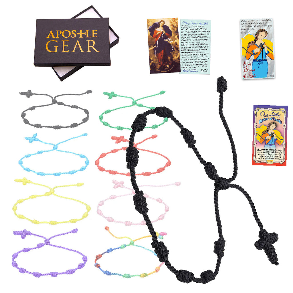 Our Lady Undoer of Knots Cord Rosary Bracelet