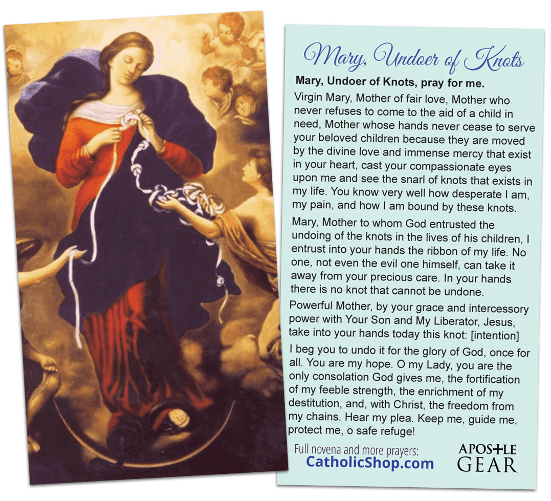 Mary Undoer of Knots Holy Cards